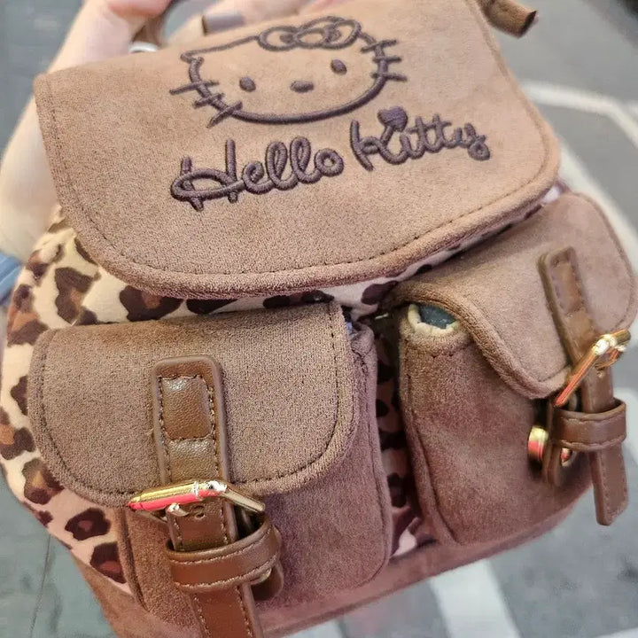[BUNJANG] Sanrio Hello Kitty Leopard Mini Backpack / 산리오 헬로키티 레오파드 미니 백팩