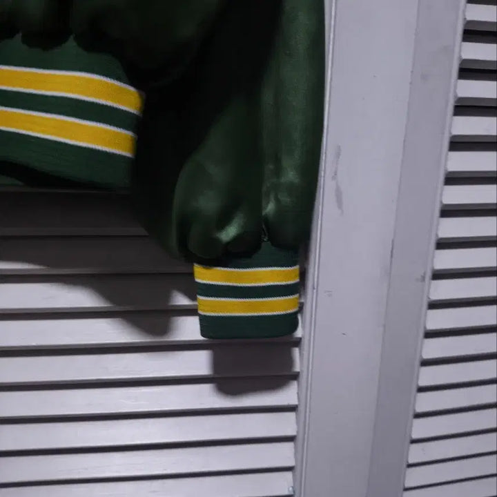 [BUNJANG] XL Chalk Line Stadium Satin Varsity Jacket / xl 초크라인 스타디움 사틴 바시티자켓