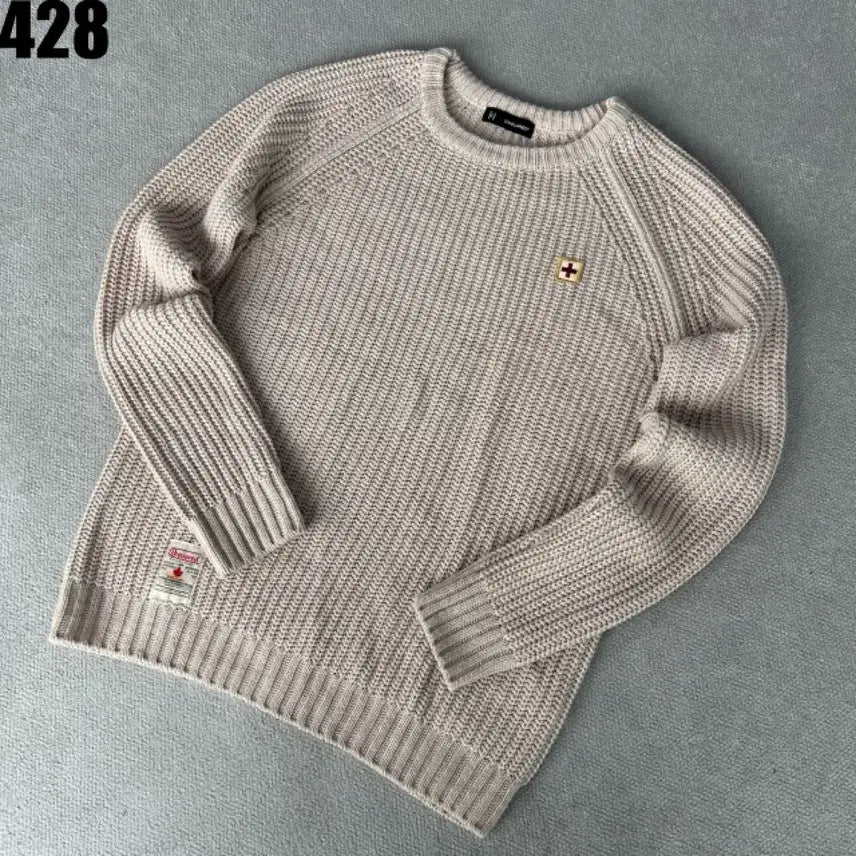 [BUNJANG] Dsquared2 Beige Loose Fit Knit Sweater / 디스퀘어드2 루즈핏 니트 스웨터 베이지