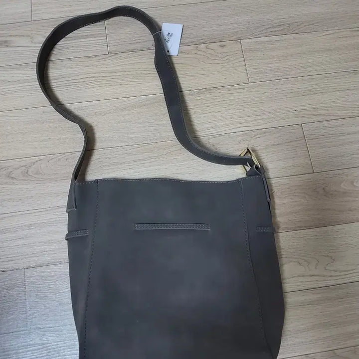 [BUNJANG] Ribbon Detail Grey Shoulder Bag / 리본 장식 회색 숄더백