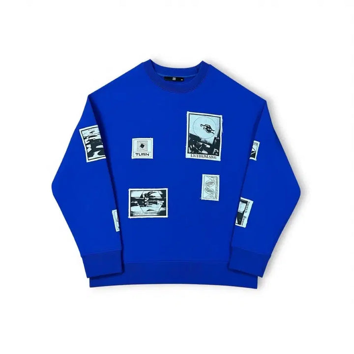 [BUNJANG] ZIOZIA Blue Sweatshirt / 지오송지오 맨투맨