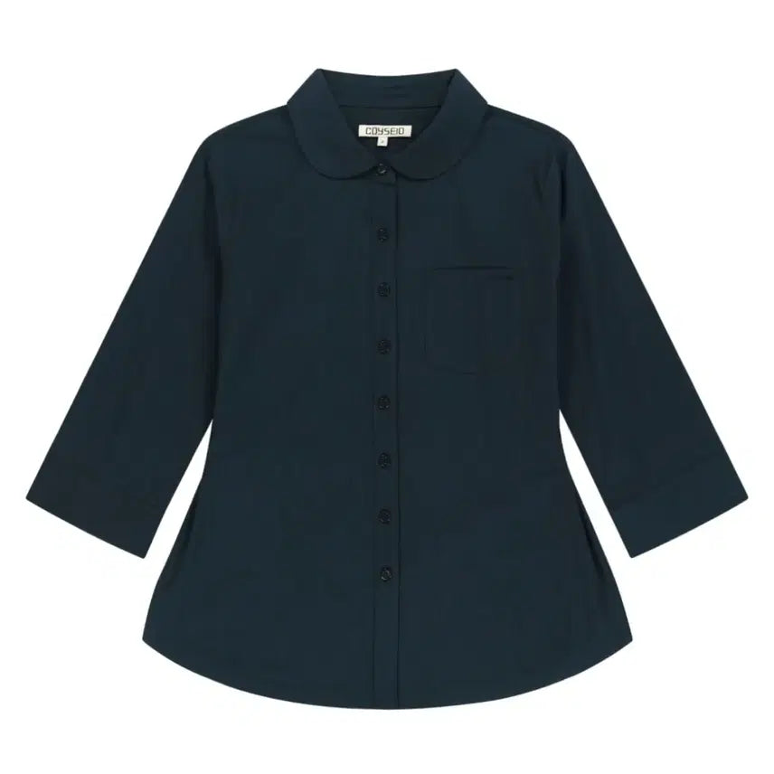 [SOLD OUT] 코이세이오 라운드 카라 카프리 셔츠 네이비