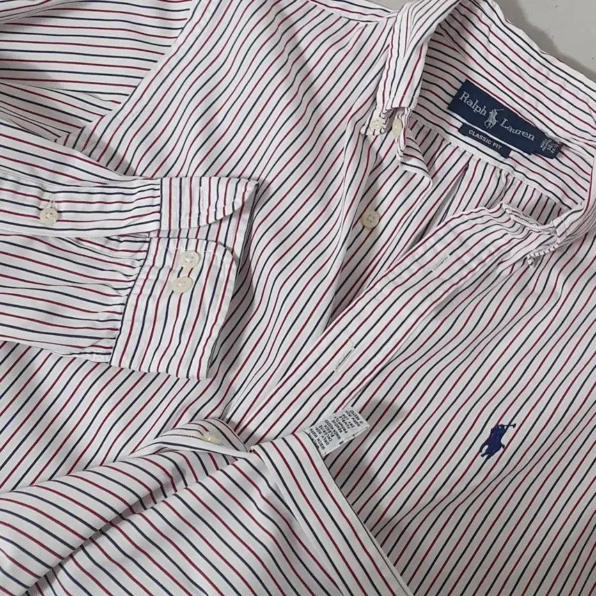[BUNJANG] Polo Ralph Lauren Striped Button-Down Shirt / No.26042804 폴로 랄프로렌 스트라이프 셔츠