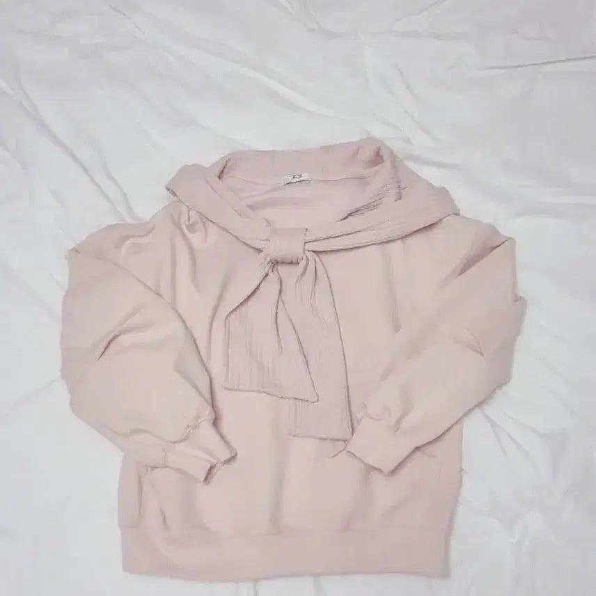 [BUNJANG] Thetis Ribbon Hoodie Pink / 더티스 리본 후드 핑크 현물ㅇ