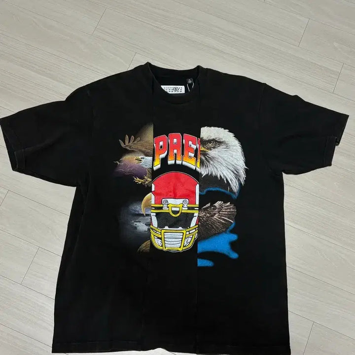 [BUNJANG] Supreme Maison Margiela Split Short Sleeve Top Black M / 슈프림 마르지엘라 콜라보 스플릿 숏슬리브 탑 블랙 M