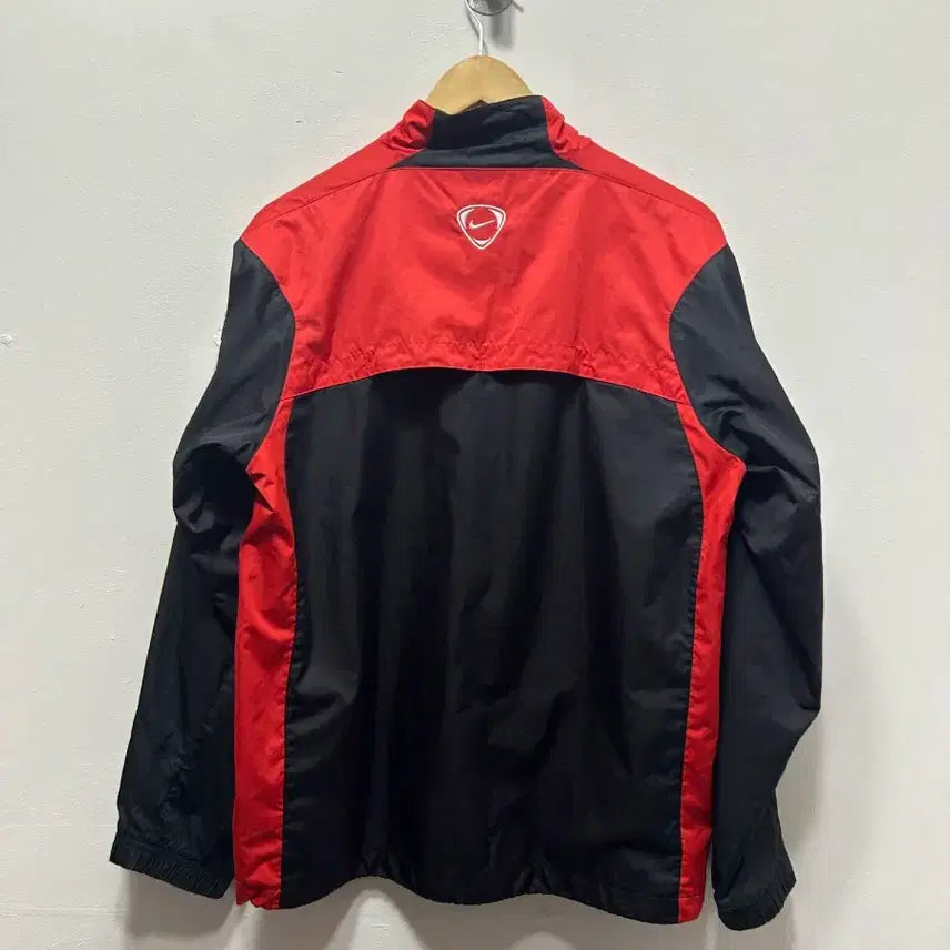 [BUNJANG] Nike Total 90 Old School Windbreaker Jumper (M) / 나이키 토탈90 블랙/레드 올드스쿨 바람막이 점퍼 M