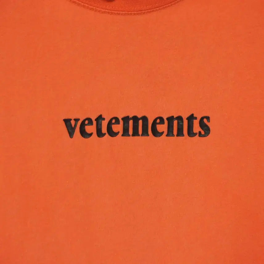 [BUNJANG] VETEMENTS Orange Short Sleeve Round Neck T-Shirt Men&