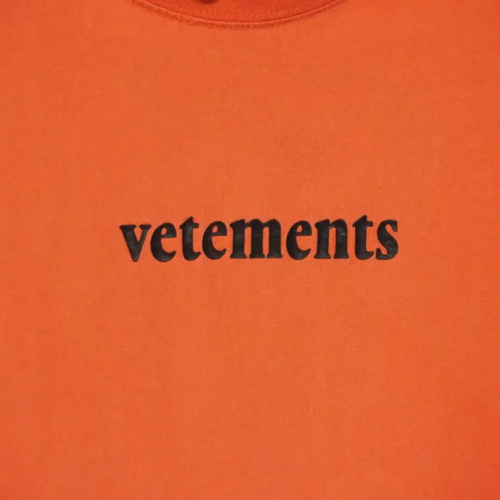 [BUNJANG] VETEMENTS Orange Short Sleeve Round Neck T-Shirt Men&