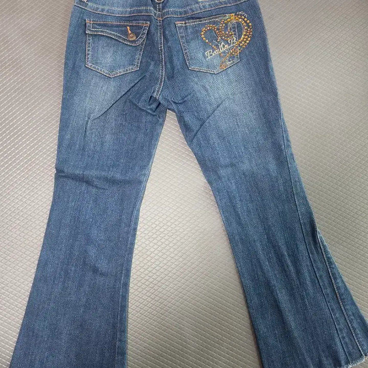 [BUNJANG] Jewel Embellished Flared Jeans / 청바지