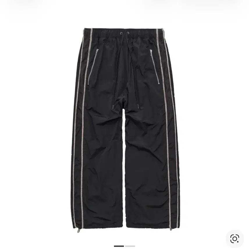 [BUNJANG] POLIUTERU Floral Track Pants Black / 1) 폴리테루 플로럴 트랙 팬츠 파이프드 블랙