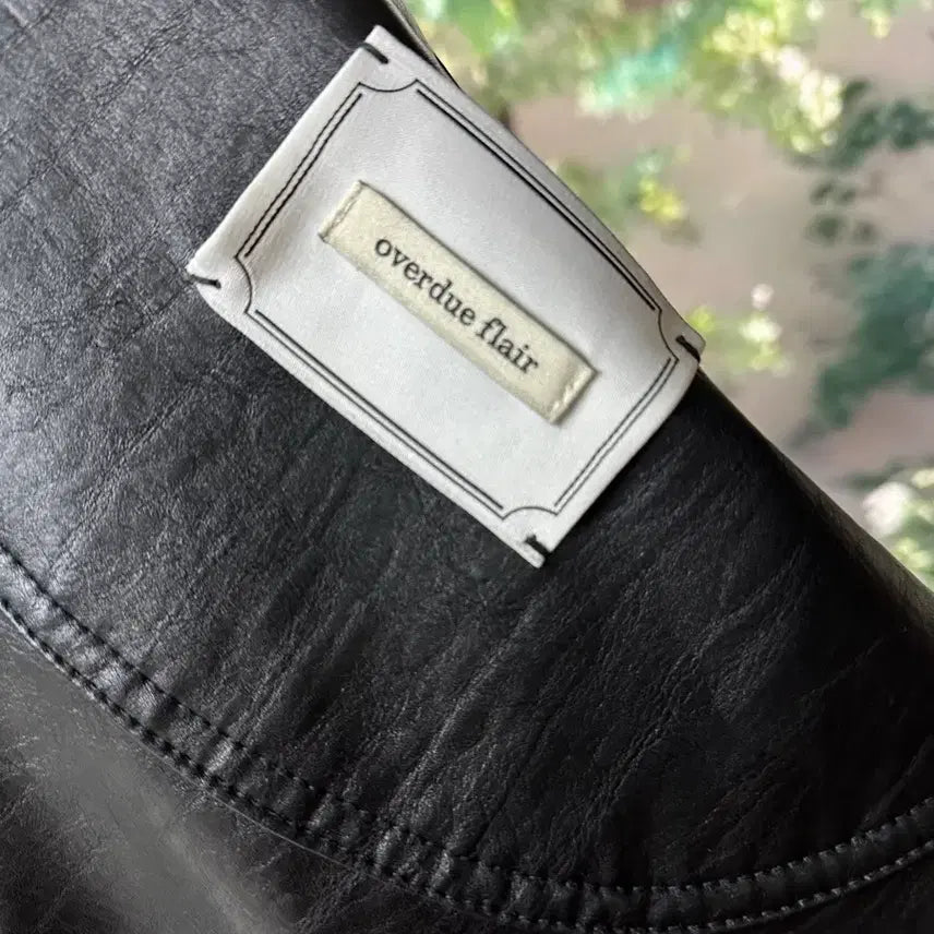 [BUNJANG] Overdue Flare Leather Jacket / 오버듀플레어 레더 자켓