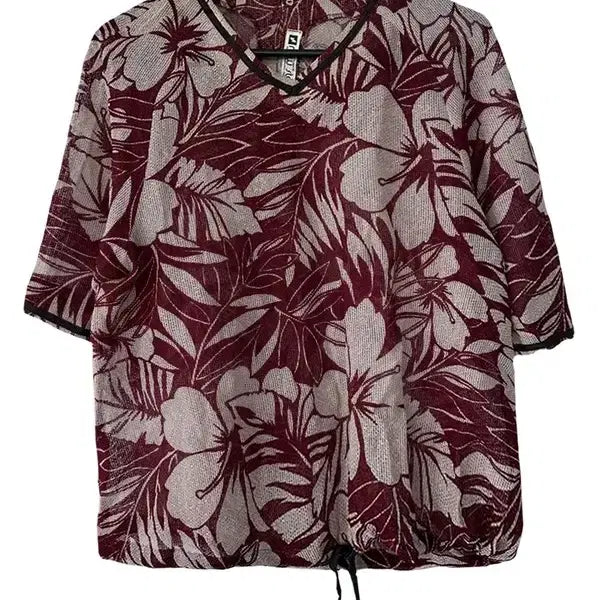 [BUNJANG] Mesh Floral Blouse / [M] JPN 시스루 망사 플로럴 블라우스