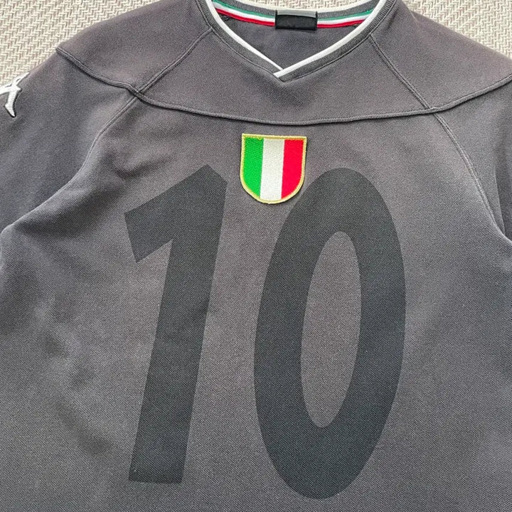 [BUNJANG] Kappa Italy Tricolor Shield Numbering Football Jersey J04418 / 카파 이탈리아 트리컬러 실드 넘버링 풋볼 저지 J04418