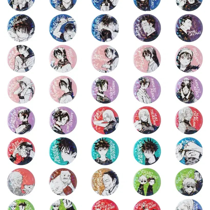[BUNJANG] Jujutsu Kaisen Jump Shop All Star Can Badges (117 Types) / 주술회전 점프샵 올스타 캔뱃지 117종 공구 마감