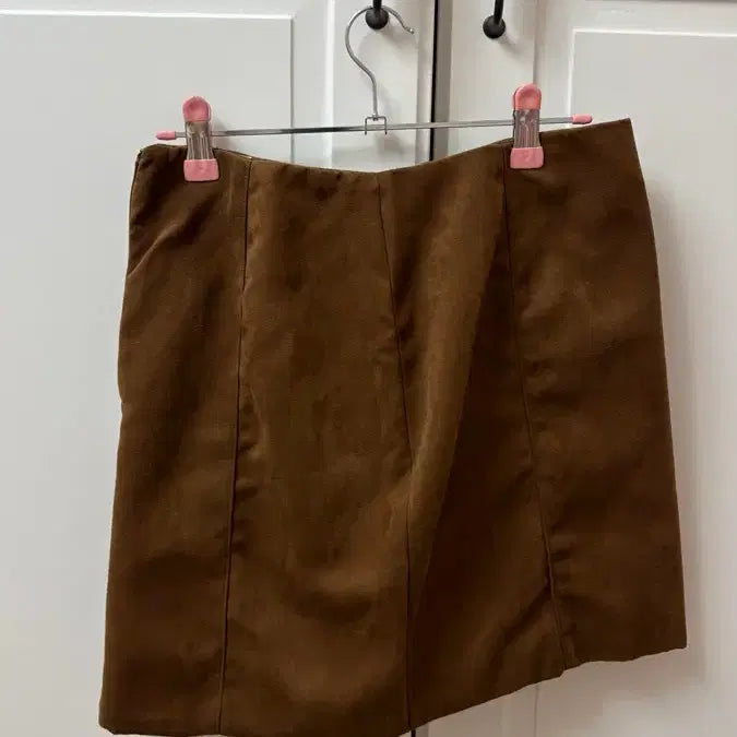 [BUNJANG] H&amp;M Brown Velvet Skirt / H&amp;M 브라운 벨벳 스커트 치마