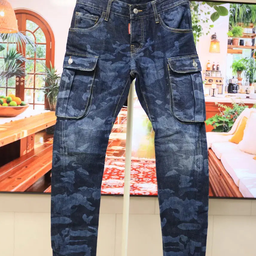 [BUNJANG] Dsquared2 Military Camo Slim Fit Denim Jeans / 디스퀘어드2 밀리터리 카모 데님 / 공용
