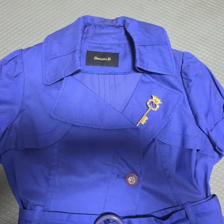 [BUNJANG] Short Sleeve Belted Jacket Purple / 반팔 벨티드 자켓