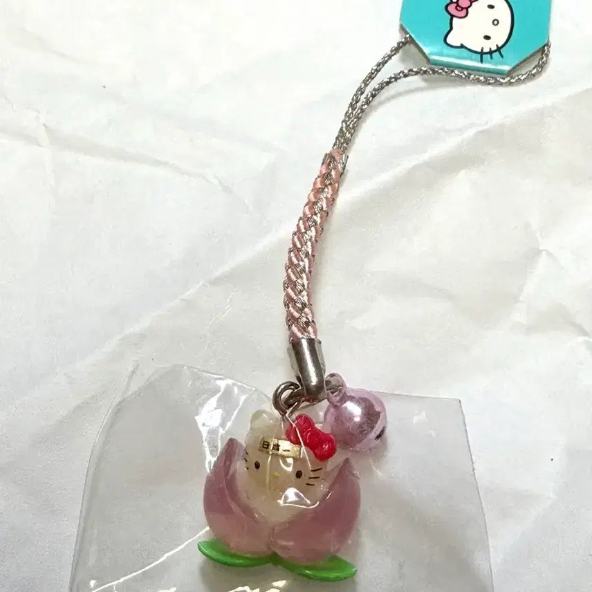 [BUNJANG] Hello Kitty Momotaro Peach Keyring / 고전 헬로 키티 스트랩 키링 복숭아 동자 모모타로
