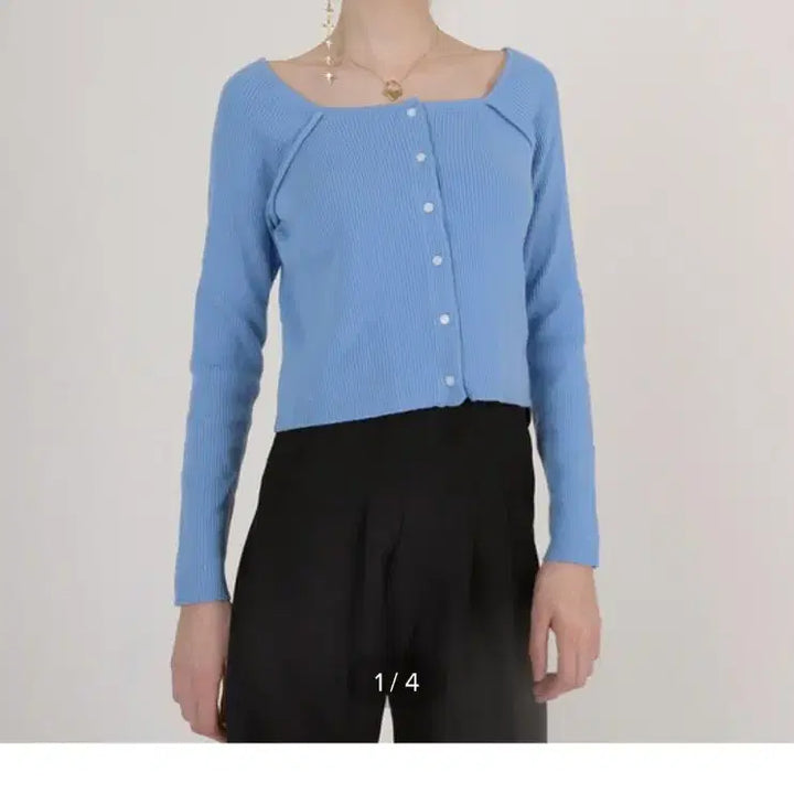 [BUNJANG] SOFTSEOUL Square Neck Cropped Cardigan / (새상품) SOFTSEOUL 스퀘어넥 가디건