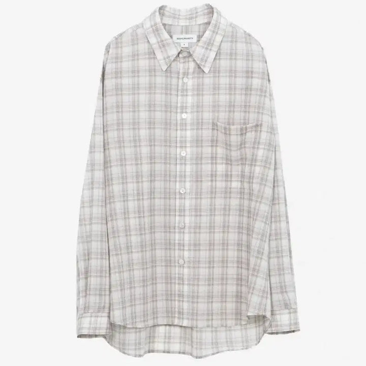 [BUNJANG] 999Humanity Easy Check Shirt Ecru / (2) 999휴머니티 이지 체크 셔츠 에크루