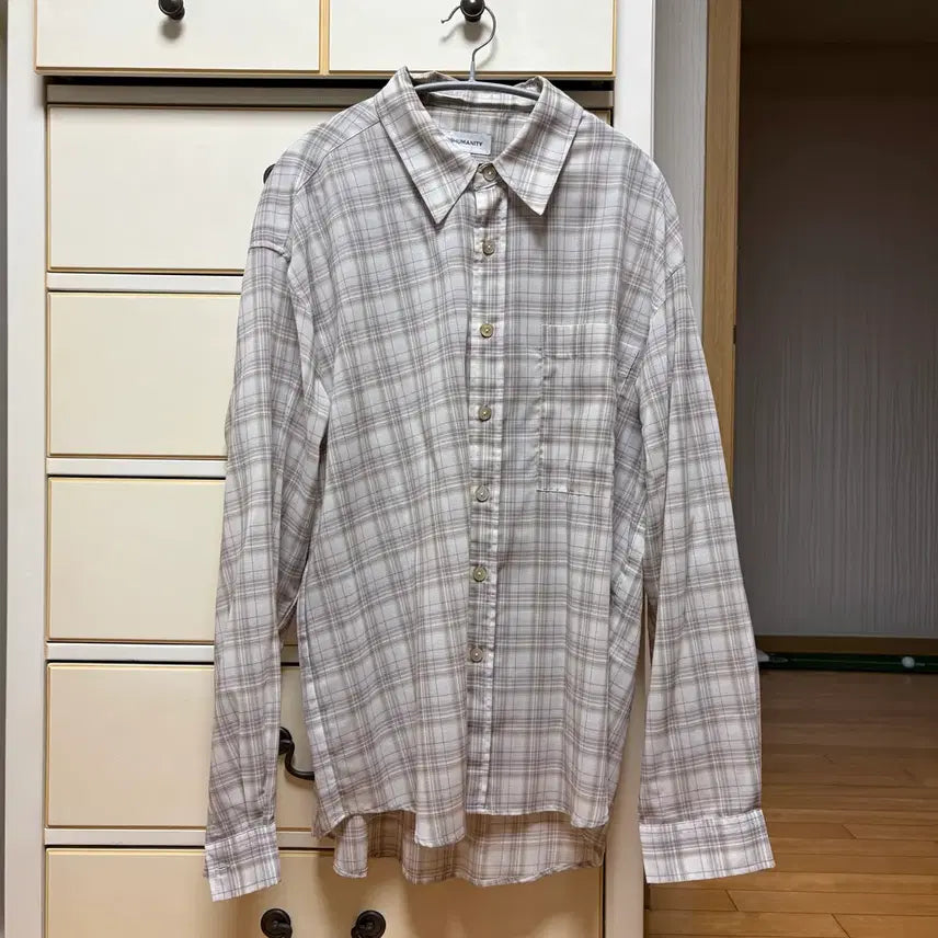 [BUNJANG] 999Humanity Easy Check Shirt Ecru / (2) 999휴머니티 이지 체크 셔츠 에크루