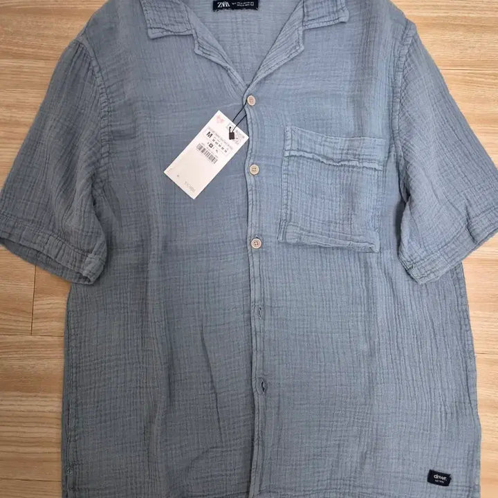 [BUNJANG] Zara Blue Cotton Shirt - Medium / 자라 블루 셔츠 M 사이즈 새상품