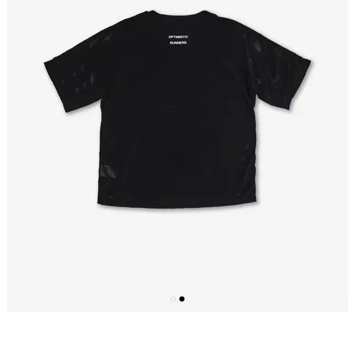 [BUNJANG] Optimistic Runners Perforated Short Sleeve T-shirt / 옵티미스틱 러너스 퍼포레이티드 반팔 티셔츠 블랙