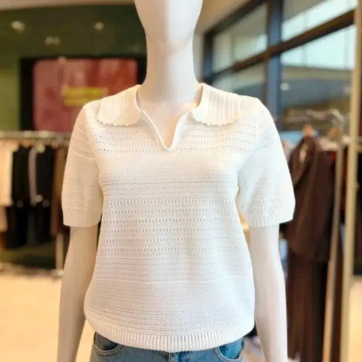 [BUNJANG] DUEL Open Collar Summer Knit / 듀엘 오픈카라넥 여름니트 2025년제품
