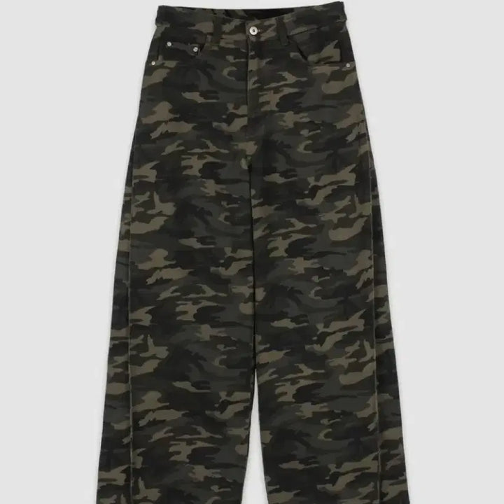 [BUNJANG] Balloon Fit Wide Camo Cargo Pants / 벌룬핏 와이드 카모팬츠