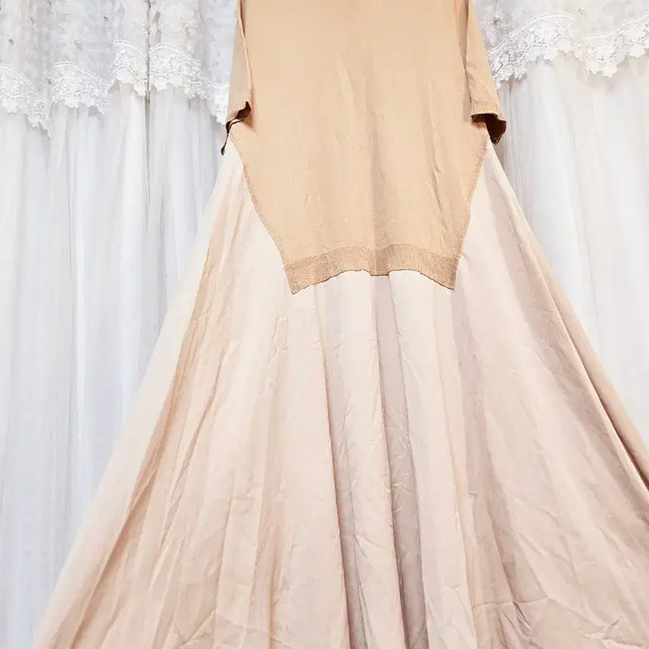 [BUNJANG] Knit Layered Long Dress / 니트레이어드 롱원피스