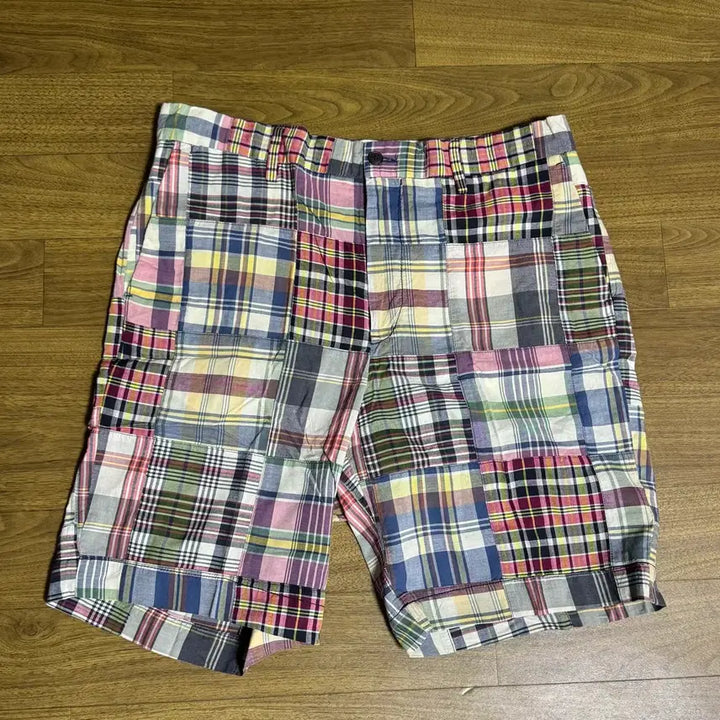 [BUNJANG] Polo Patchwork Shorts / 폴로 패치워크 반바지 33인치 허리43cm 총장50cm