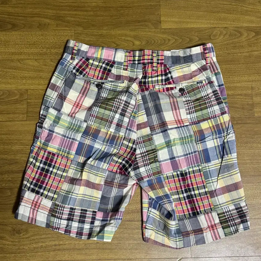 [BUNJANG] Polo Patchwork Shorts / 폴로 패치워크 반바지 33인치 허리43cm 총장50cm