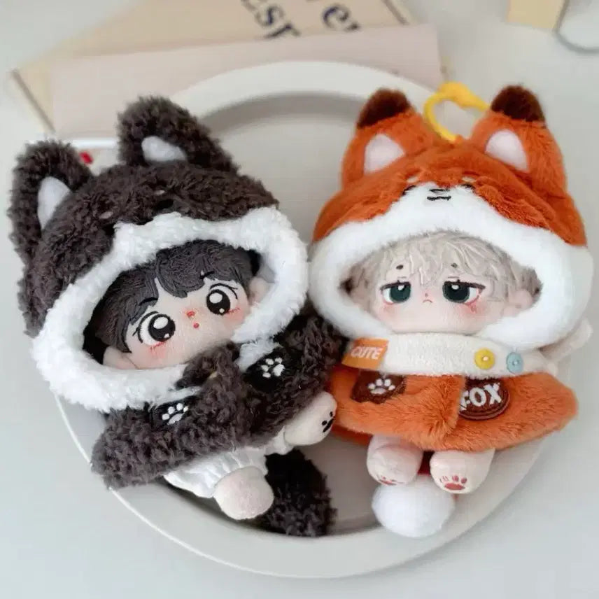 [BUNJANG] 10cm 인형 옷 여우 누이 의상 동물 망토 새상품 / 10cm 인형 옷 여우 누이 의상 동물 망토 새상품