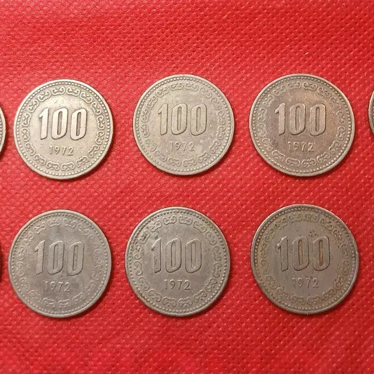 [BUNJANG] 1972 100 Won Coin Bundle (10 pcs) / 1972년 100원 동전 10개 일괄