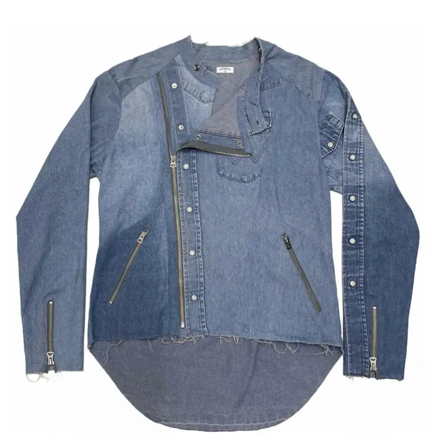[BUNJANG] Old Park Remake Denim Rider Jacket / 올드파크 리메이크 데님 셔츠 자켓