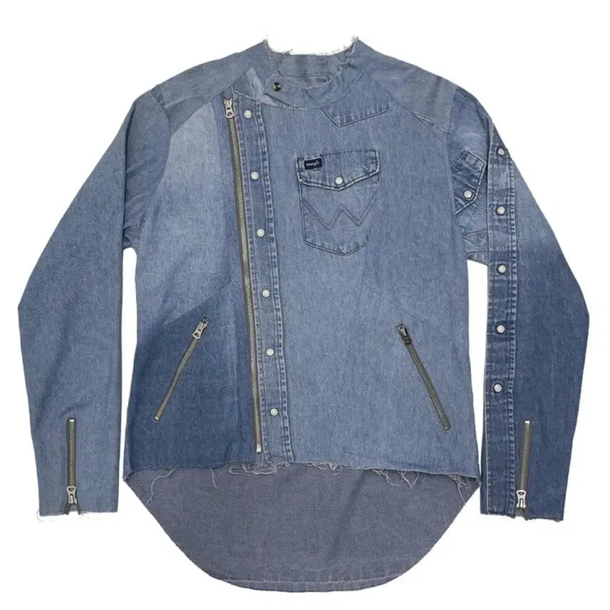 [BUNJANG] Old Park Remake Denim Rider Jacket / 올드파크 리메이크 데님 셔츠 자켓
