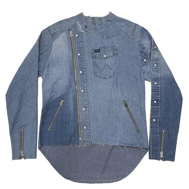 [BUNJANG] Old Park Remake Denim Rider Jacket / 올드파크 리메이크 데님 셔츠 자켓