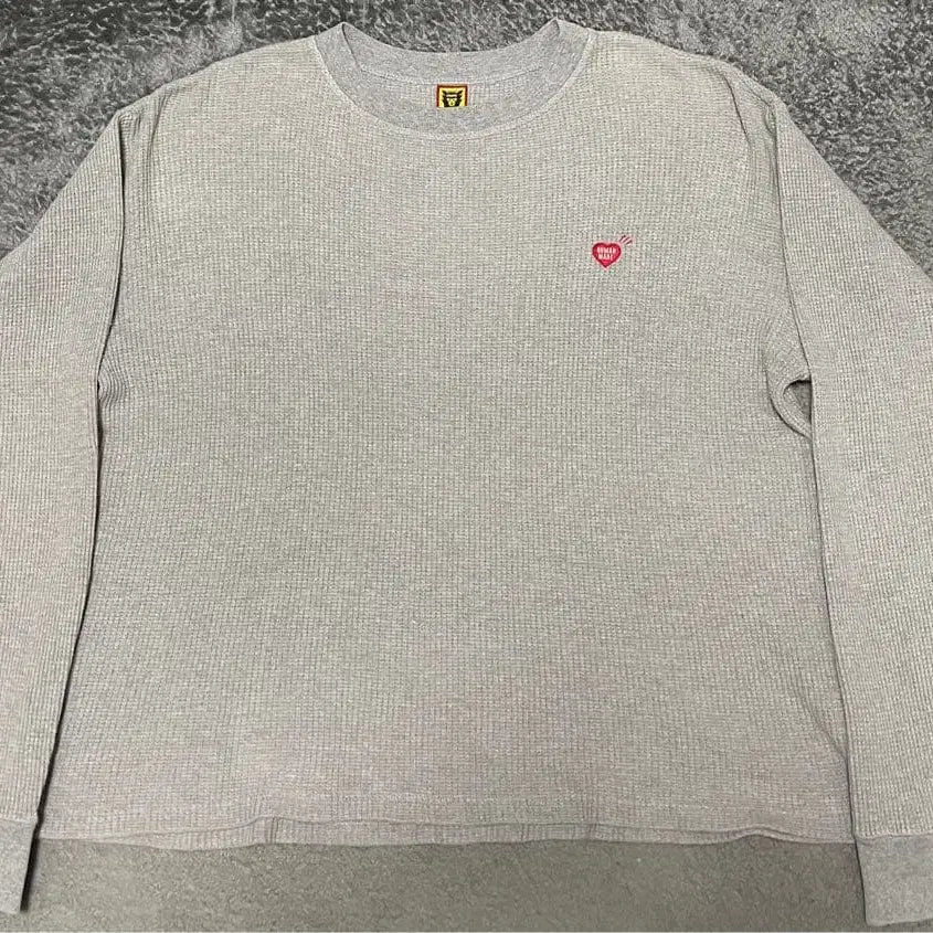 [BUNJANG] Human Made Waffle Knit Long Sleeve T-shirt / 휴먼메이드 와플 니트 롱슬리브 티셔츠