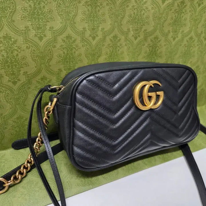 [BUNJANG] Gucci Marmont Black Mini Bag / 구찌 마몬트 블랙 미니백