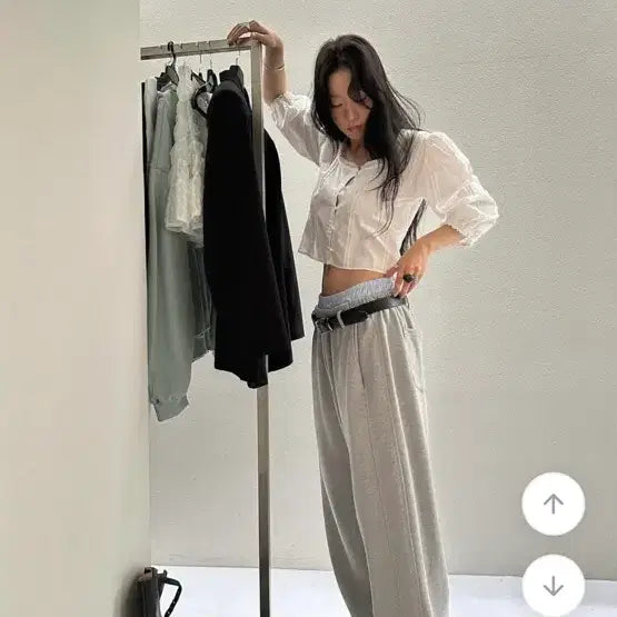 [BUNJANG] High Onece Charcoal Saggy Pants / 하이원스 새깅팬츠 차콜컬러 새제품