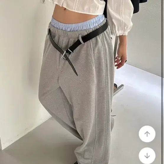 [BUNJANG] High Onece Charcoal Saggy Pants / 하이원스 새깅팬츠 차콜컬러 새제품