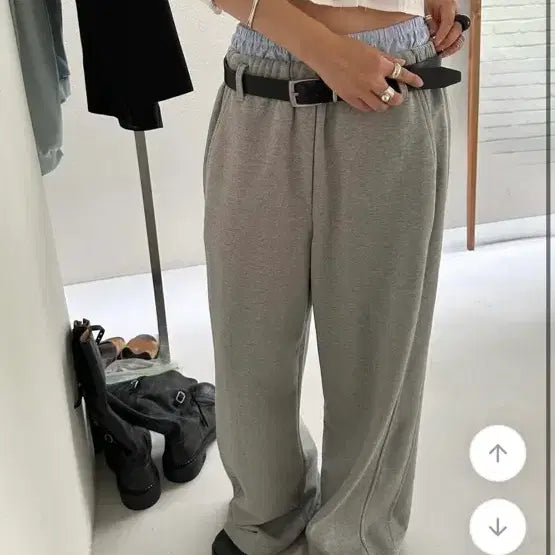 [BUNJANG] High Onece Charcoal Saggy Pants / 하이원스 새깅팬츠 차콜컬러 새제품