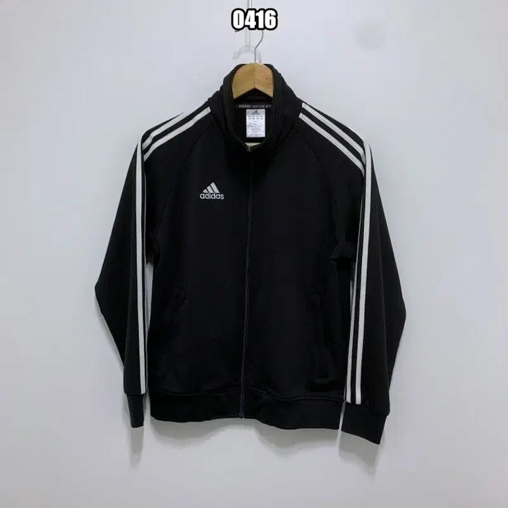 [BUNJANG] Adidas Classic Three Stripe Black Track Jacket / S 아디다스 클래식 삼선 블랙 트랙탑 져지 자켓
