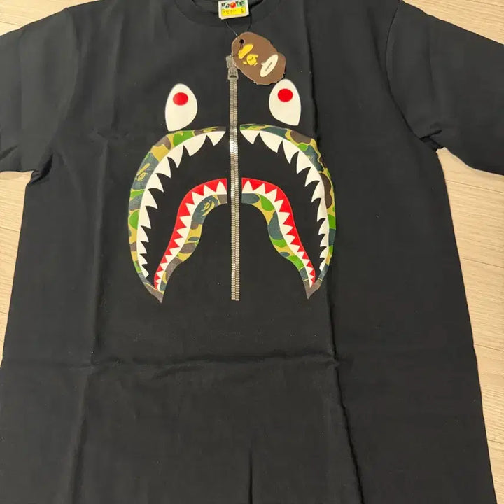 [BUNJANG] Bape Shark Black T-shirt / [L] 베이프 샤크 블랙 반팔 티셔츠 (새상품)
