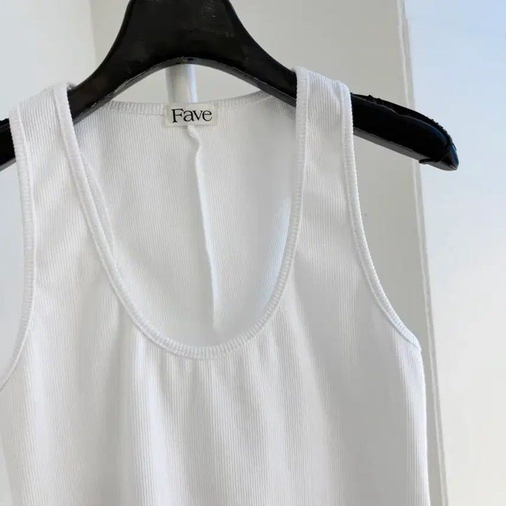 [SOLD OUT] 교신안함)화이트 유넥 나시