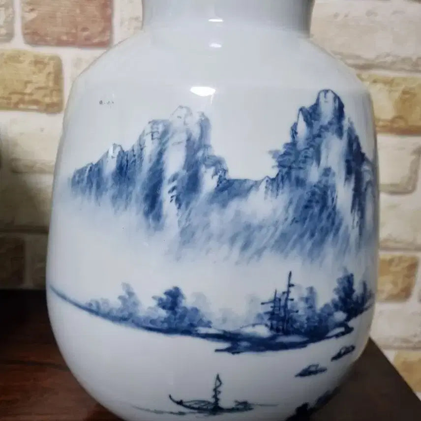 [BUNJANG] Celadon Porcelain Vase / 도자기 (산수화)