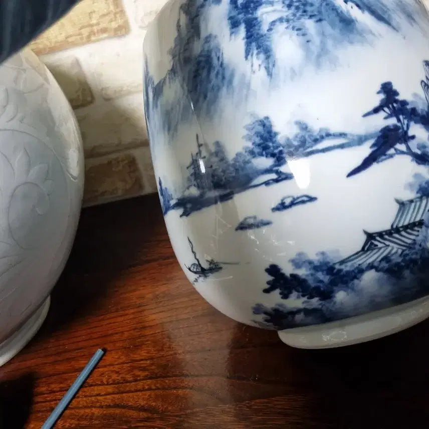 [BUNJANG] Celadon Porcelain Vase / 도자기 (산수화)