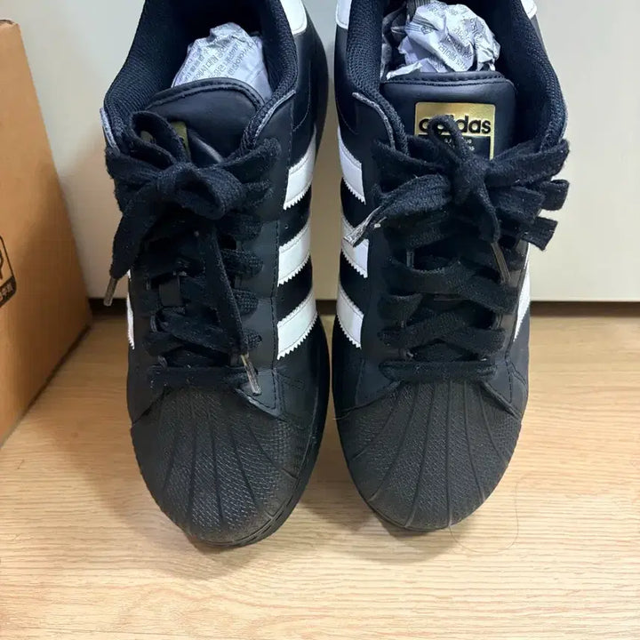 [BUNJANG] Adidas Superstar Black Sneakers / 아디다스 슈퍼스타 블랫