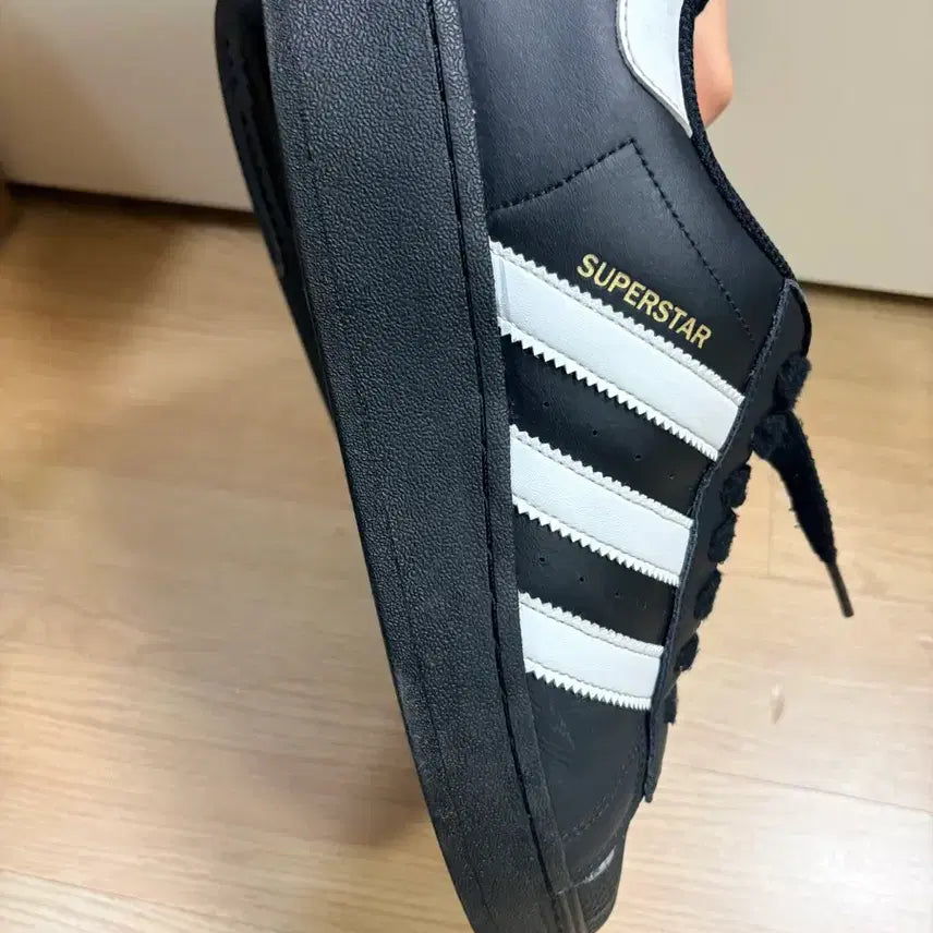 [BUNJANG] Adidas Superstar Black Sneakers / 아디다스 슈퍼스타 블랫