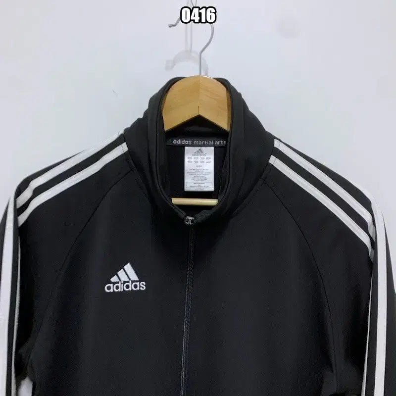 [BUNJANG] Adidas Classic Three-Stripe Black Track Top Jacket / S 아디다스 클래식 삼선 블랙 트랙탑 져지 자켓